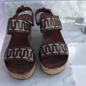 Tory Burch platform sandals with cork sole